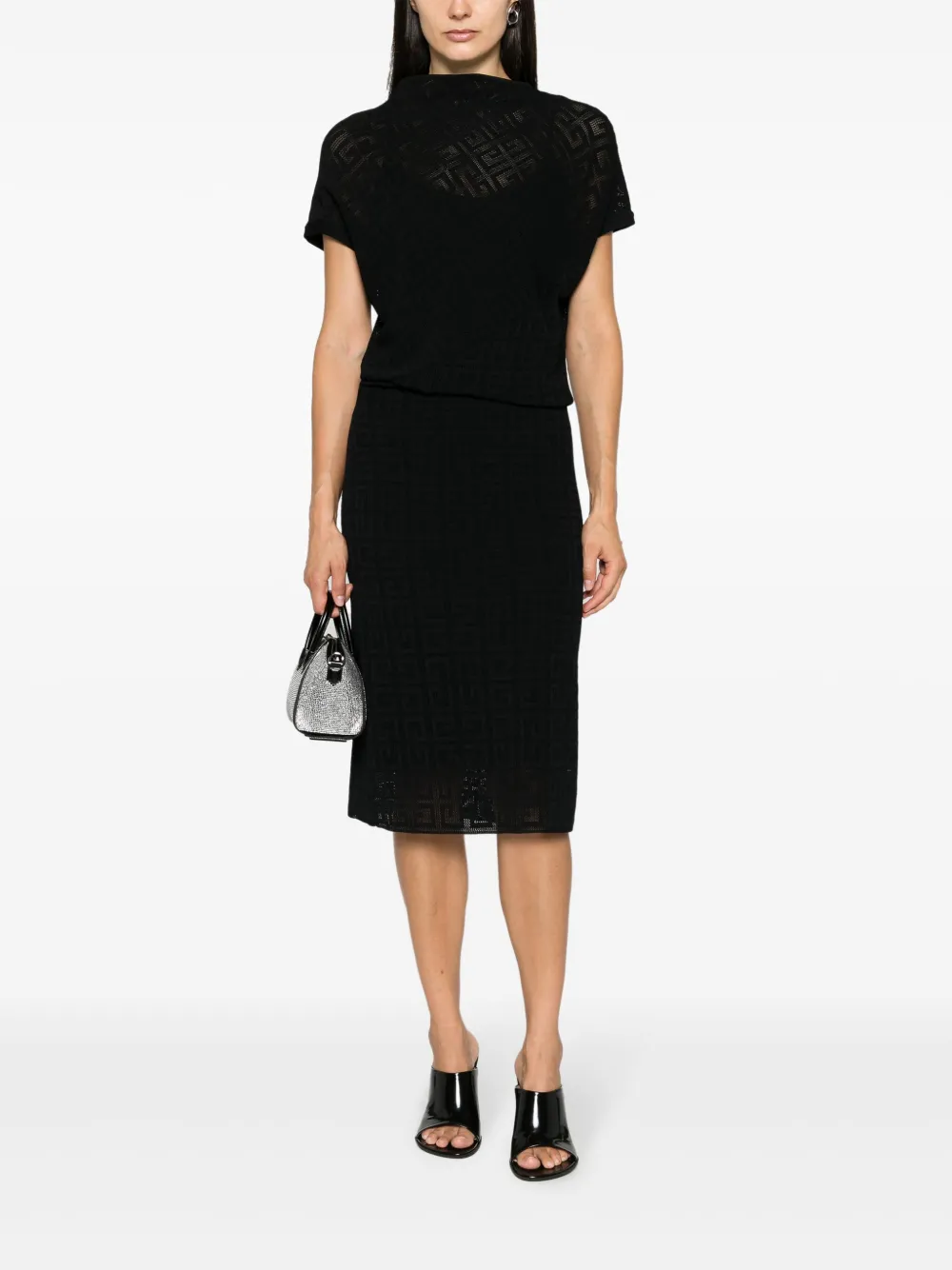 Givenchy Jurk met jacquard - Zwart