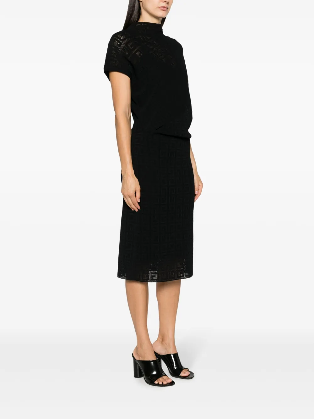 Givenchy Jurk met jacquard Zwart