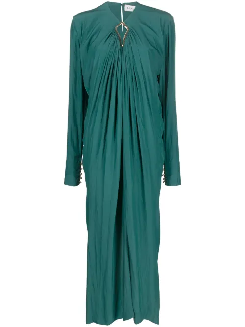 Robe mi-longue à design drapé - Lanvin - Modalova