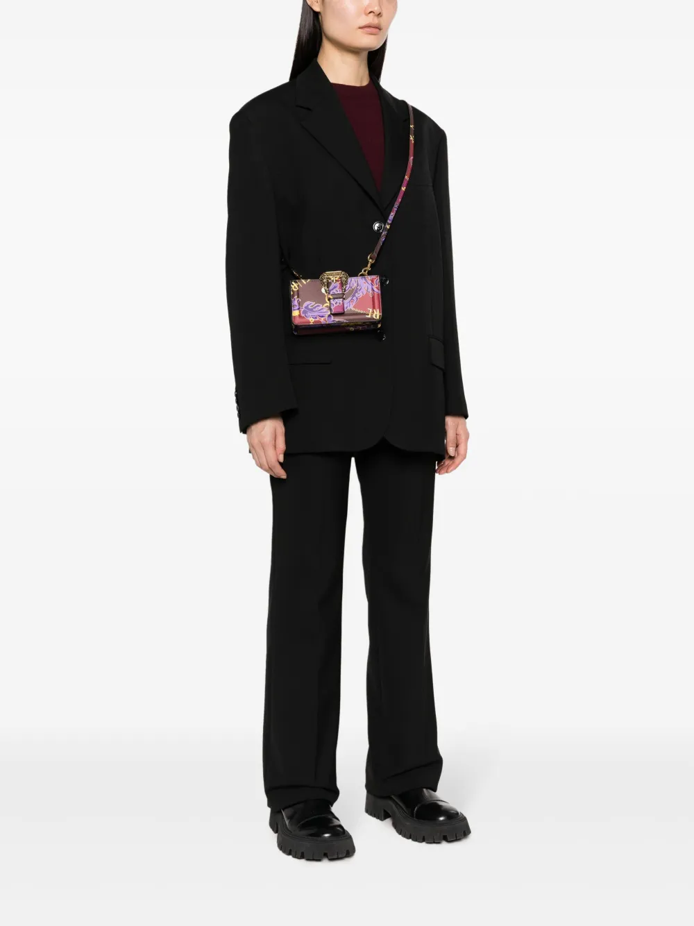 Versace Crossbodytas met barokgesp - Paars