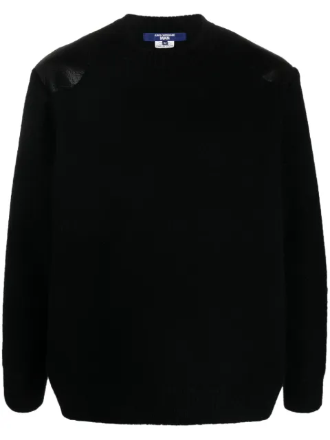 Junya Watanabe MAN coated-detail crew-neck jumper