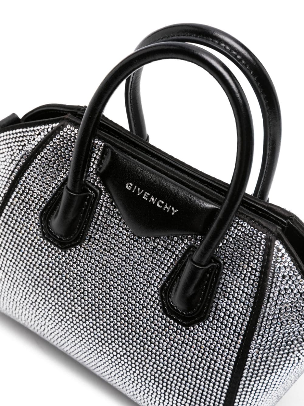 Shop Givenchy Antigona Toy Crystal-embellished Tote Bag In Schwarz