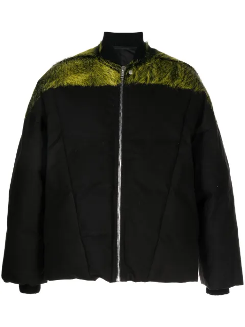 Rick Owens brushed-effect panelled padded jacket