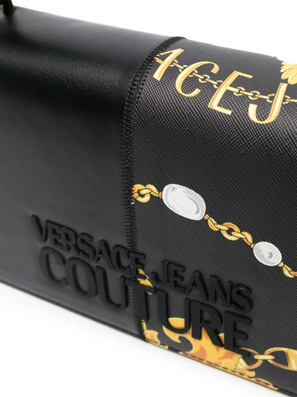 Versace Jeans Couture Shopper met logo-reliëf Zwart
