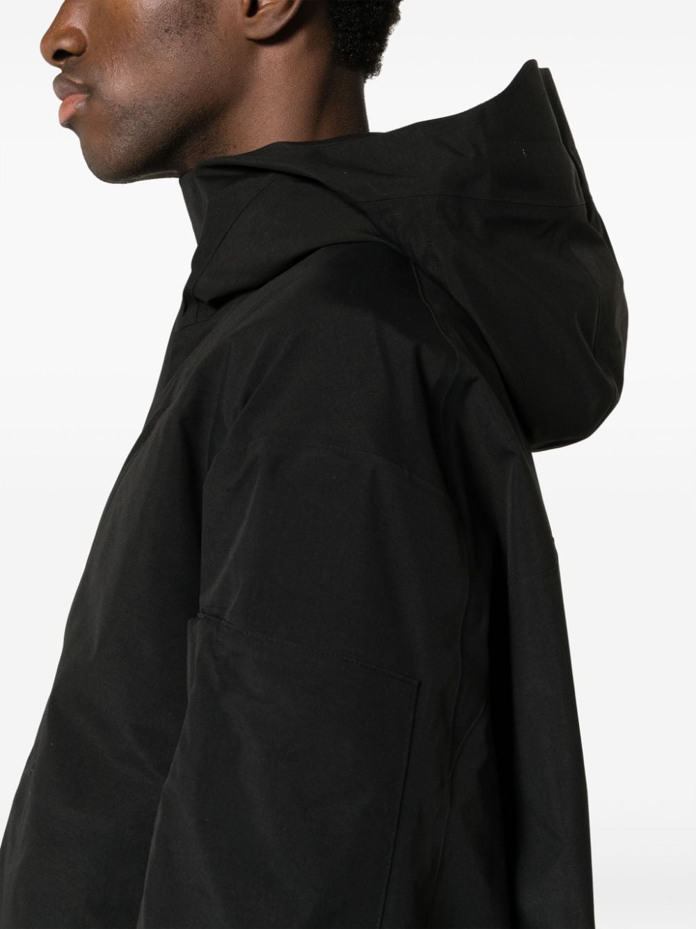 Shop Y-3 Pullover Hooded Jacket In Black