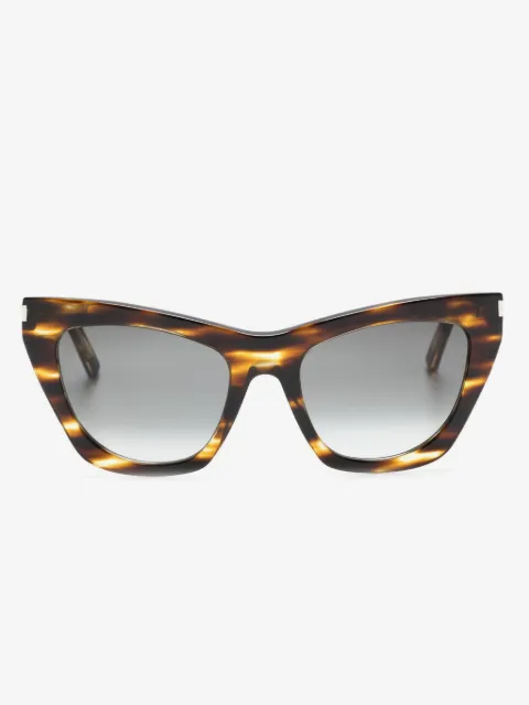 Saint Laurent Eyewear 인그레이빙 로고 캣아이 프레임 선글라스