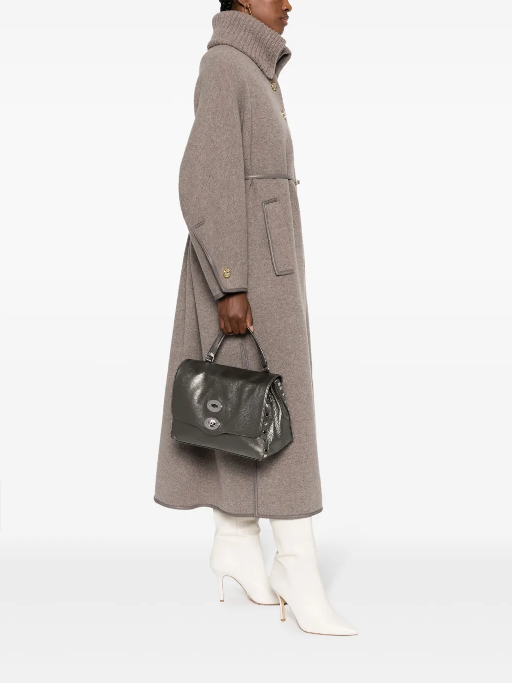 Zanellato Postina leren shopper - Grijs