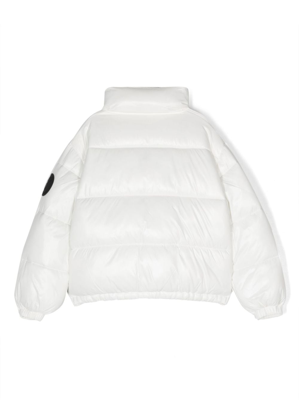 Shop Save The Duck Cini Logo-patch Padded Jackect In White