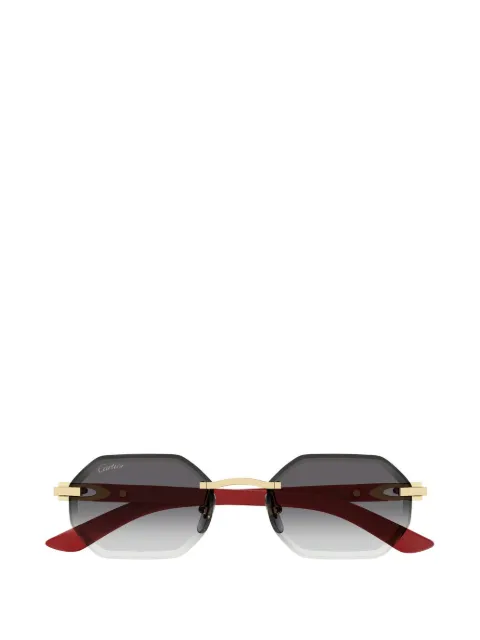 Cartier Eyewear logo-plaque geometric-shape sunglasses