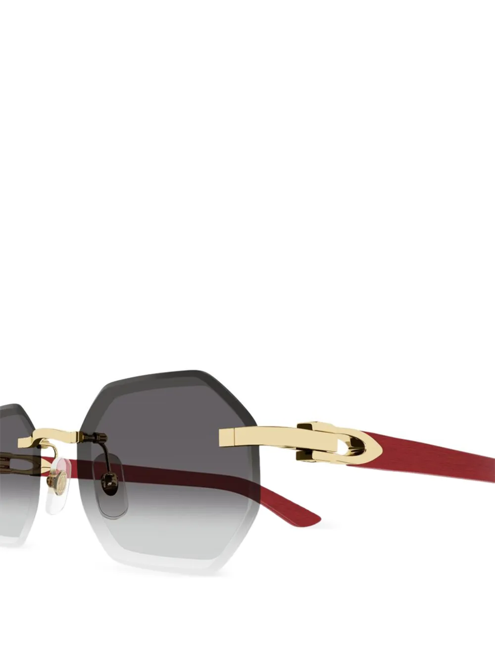 Cartier Eyewear ジオメトリックフレーム サングラス | レッド