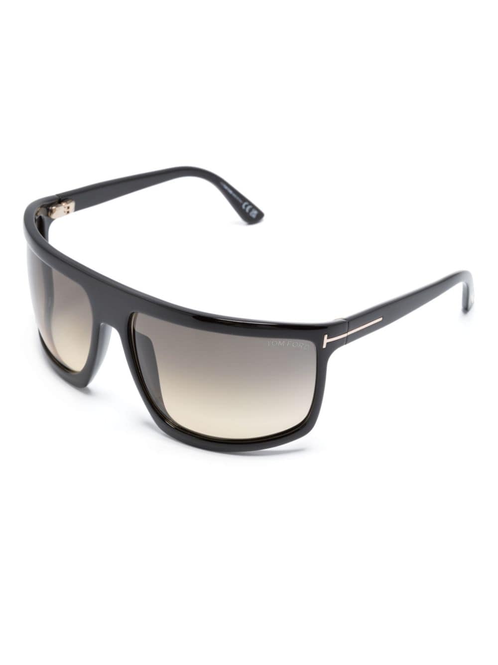Shop Tom Ford Clint Mask-frame Sunglasses In Black