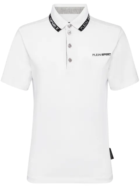 Plein Sport logo-print cotton polo shirt