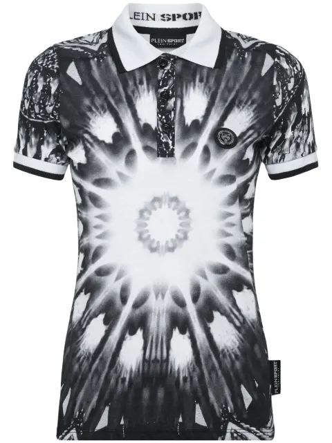 Plein Sport graphic-print cotton polo shirt