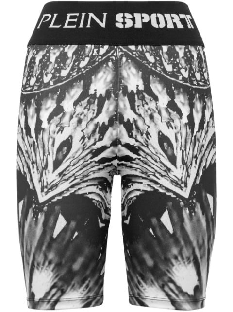 Plein Sport abstract-print skinny cycling shorts