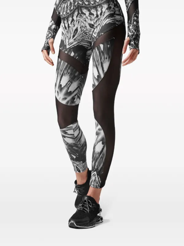 Plein Sport abstract print Skinny Leggings Black FARFETCH AU