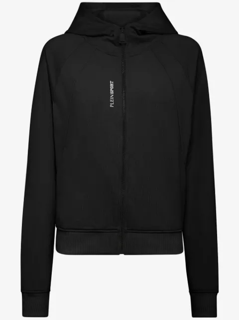 Plein Sport zip-up hooded jacket