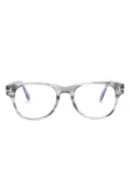 TOM FORD Eyewear FT5898B logo-engraved round-frame glasses - Grey