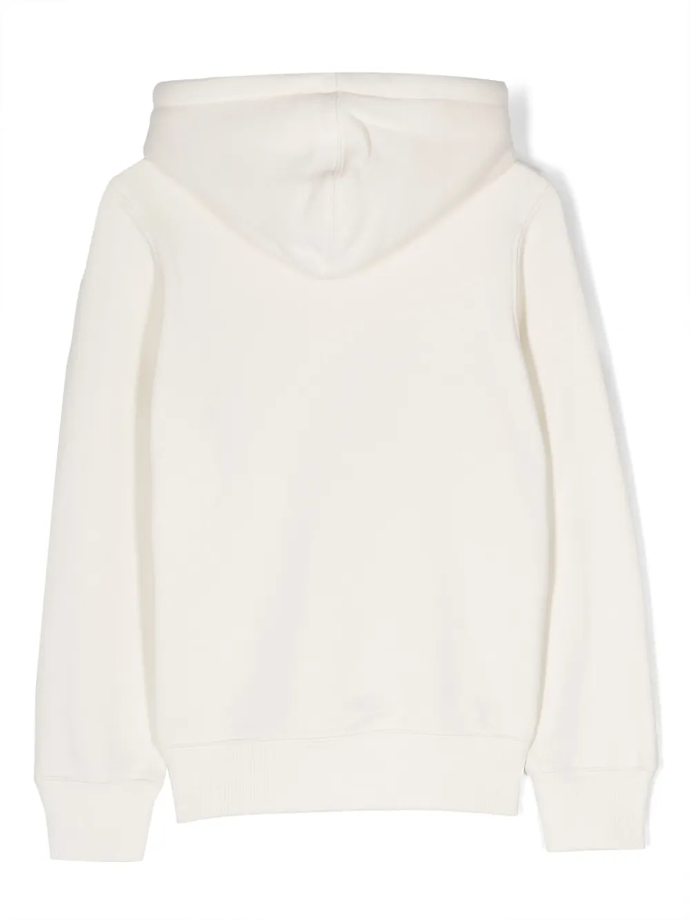 Sun 68 logo-embroidered cotton hoodie - Wit
