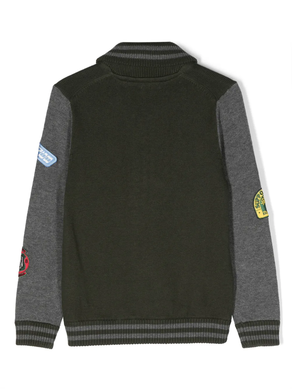 Sun 68 patch-detail cotton-blend bomber jacket - Groen