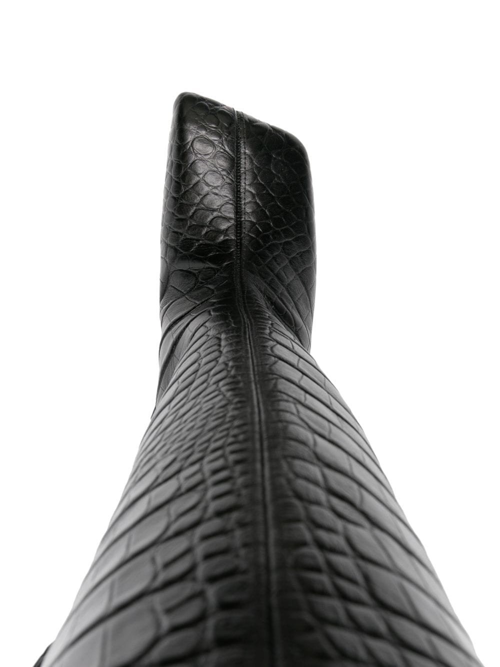 Shop Amina Muaddi Marine 95mm Crocodile-effect Boots In Black