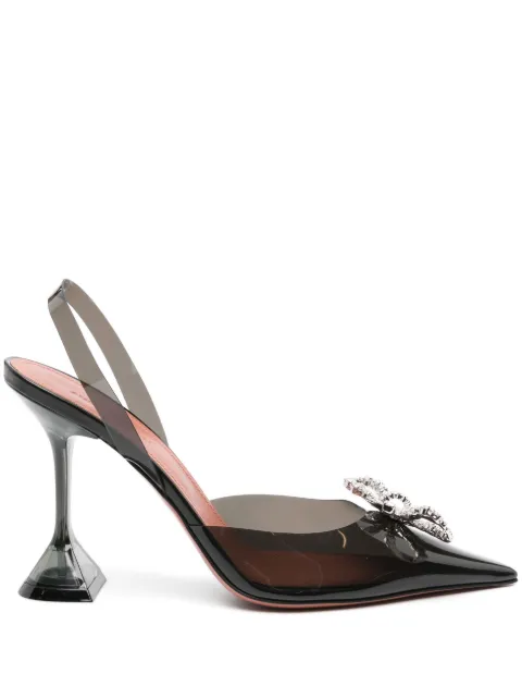 Amina Muaddi Rosie Glass 95mm slingback pumps