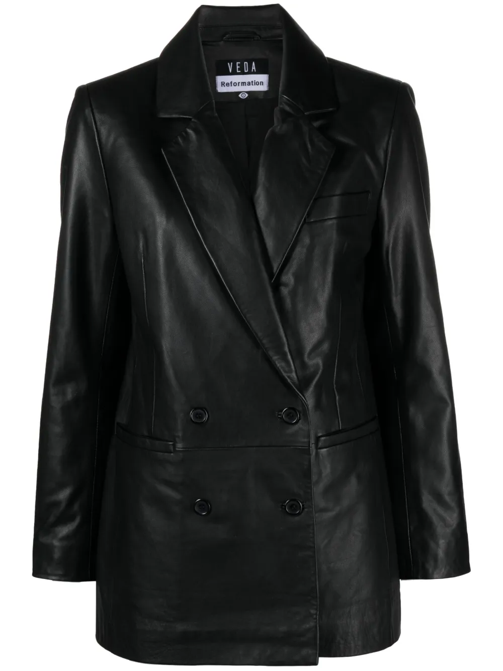 REFORMATION VEDA DALIA LEATHER BLAZER