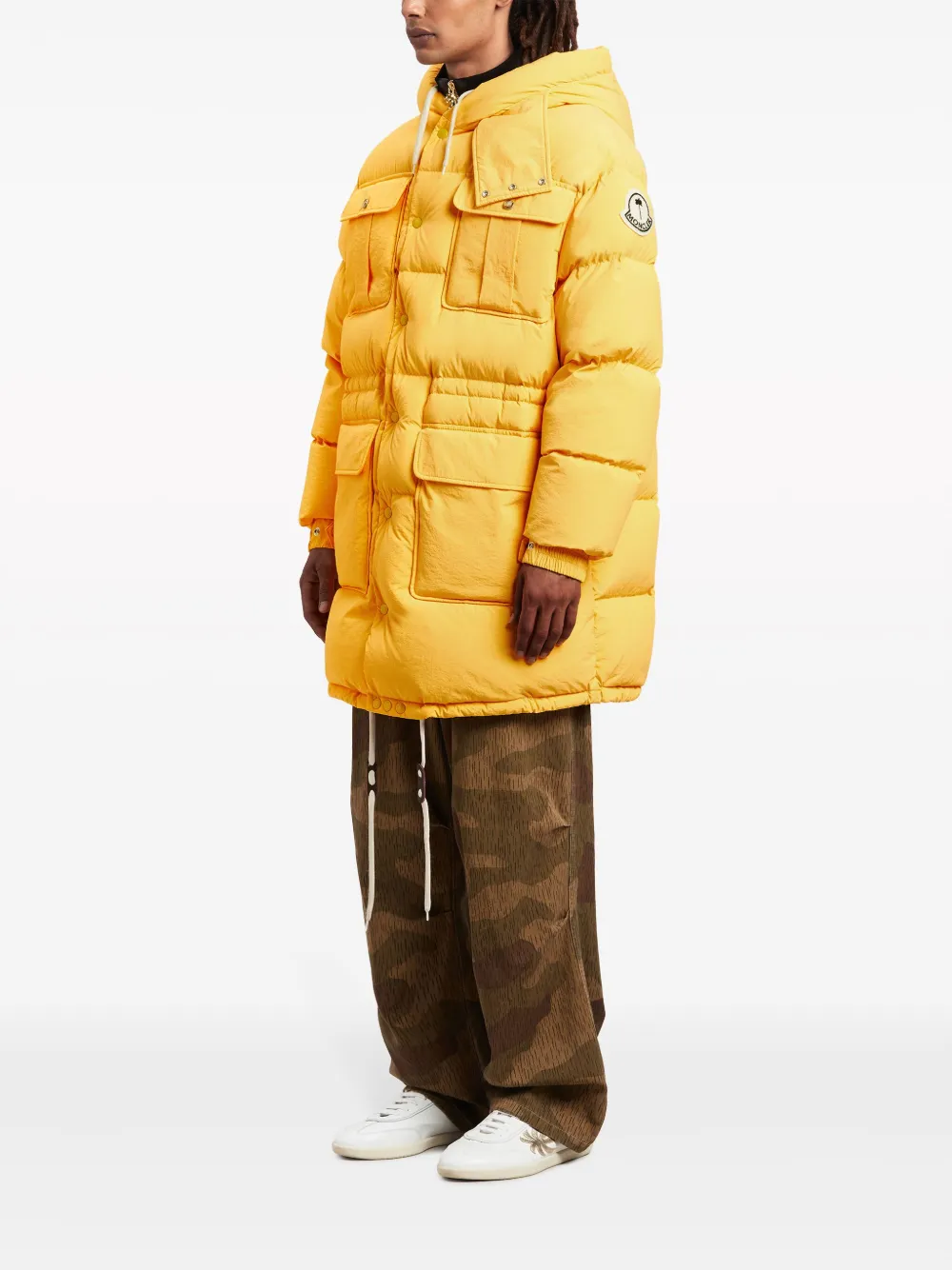 Moncler x lange parka Geel