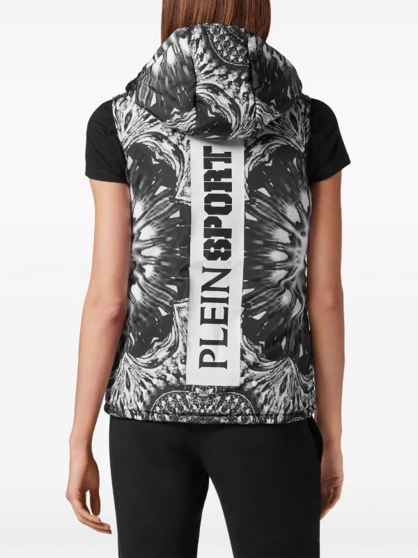 Plein Sport グラフィック パデッドベスト | ブラック | FARFETCH JP