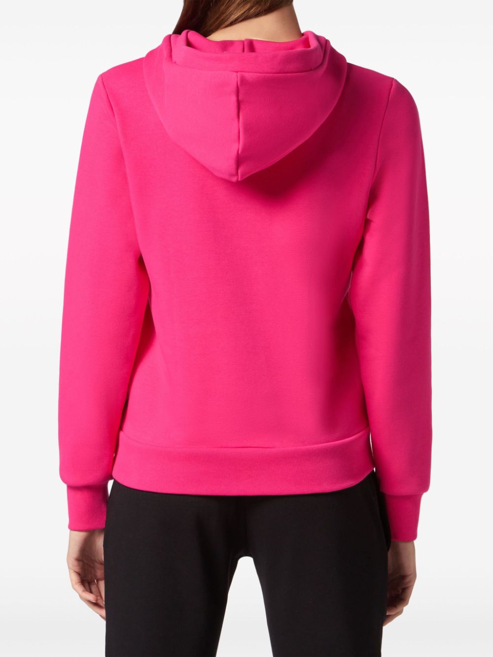 Shop Plein Sport Logo-appliqué Hoodie In Pink