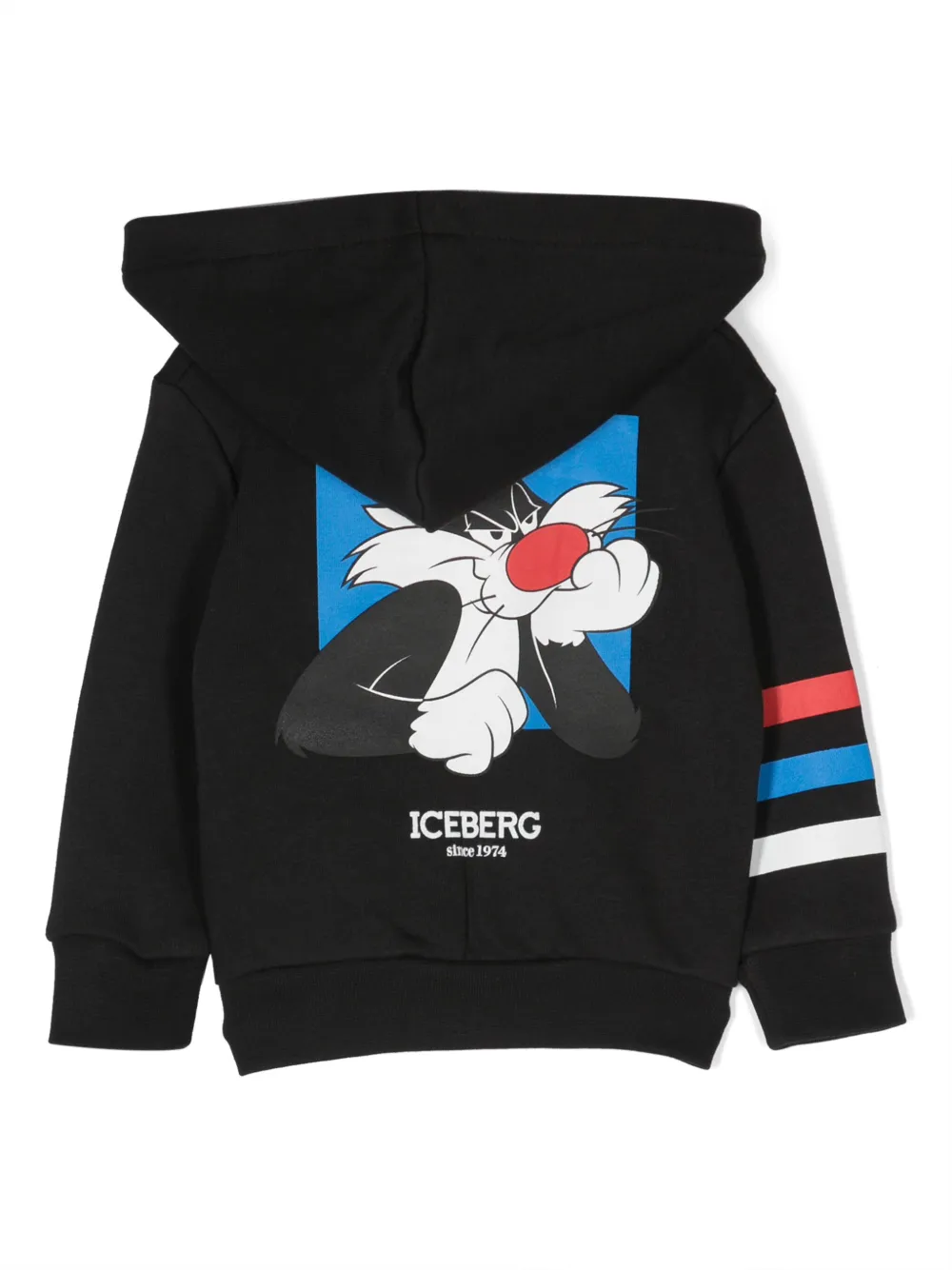 Iceberg Kids logo-patch zip-up hoodie - Zwart