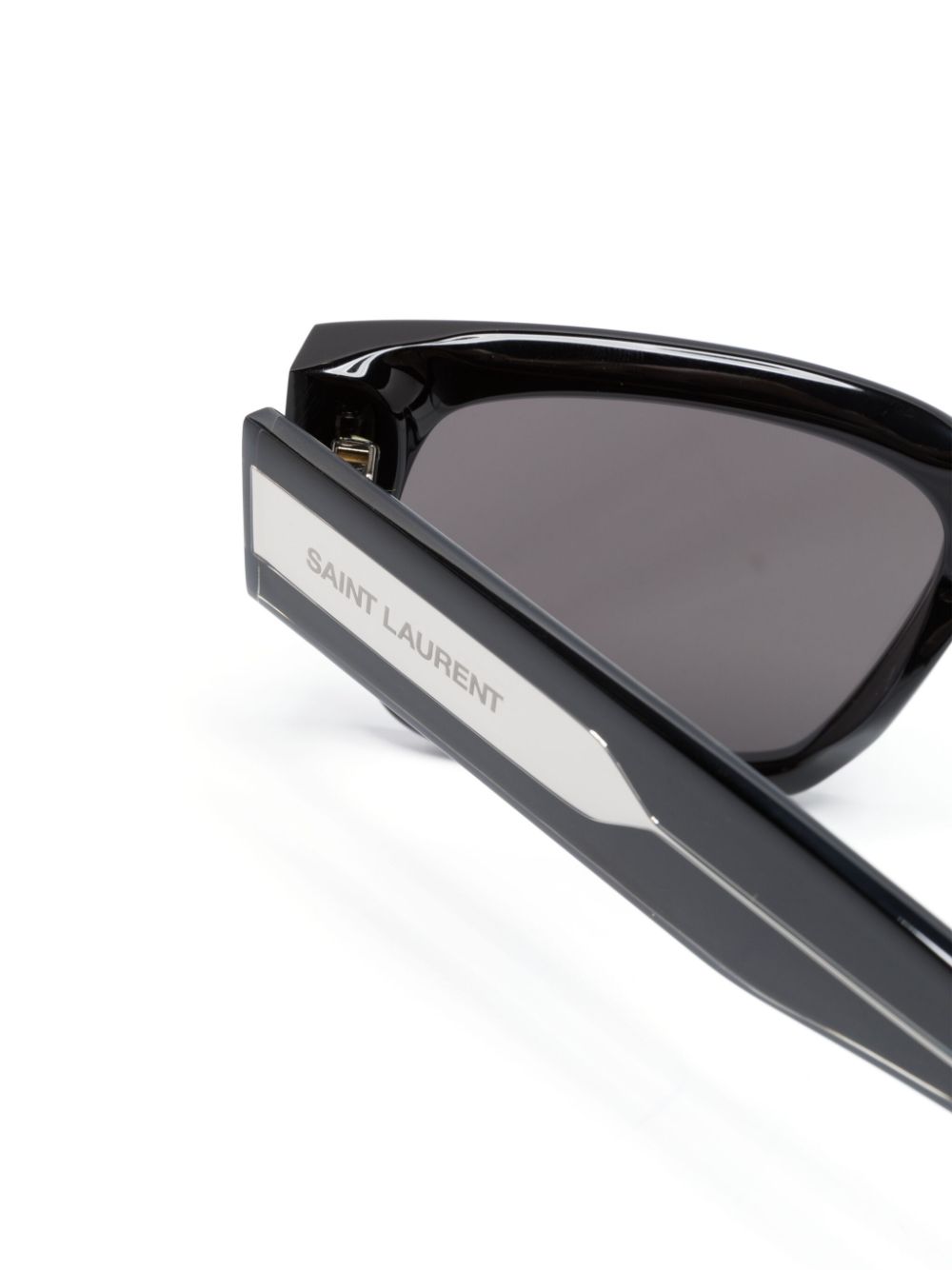 Saint Laurent Eyewear Zonnebril met vierkant montuur Zwart