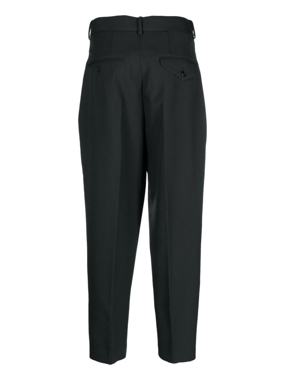Shop Quira Pleated Virgin-wool Tailored Trousers In Grey