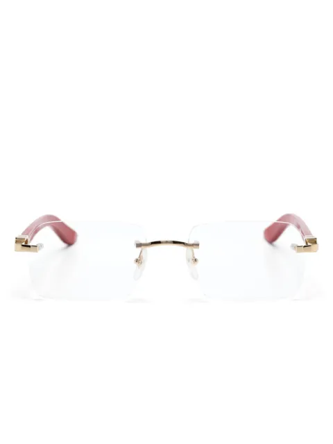 Cartier Eyewear Eckige Brille mit Logo-Schild