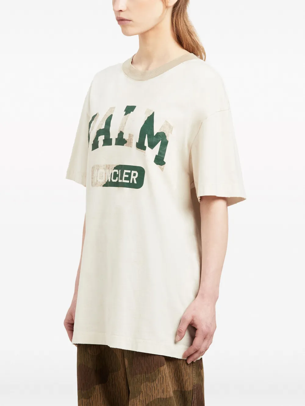 Moncler x katoenen T-shirt met logoprint Wit