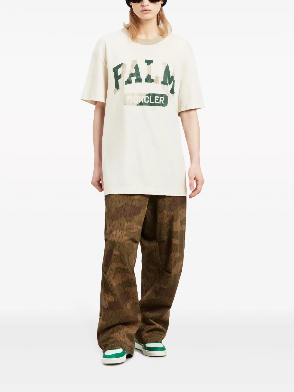 Moncler x katoenen T-shirt met logoprint Wit