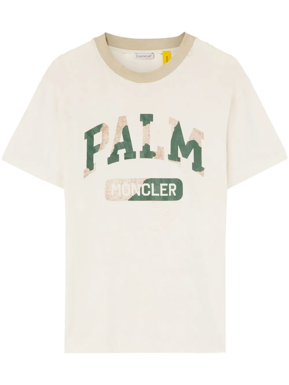 Palm Angels x Moncler x Moncler logo-print Cotton T-shirt | White