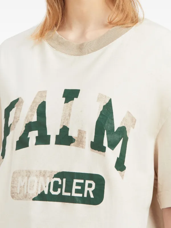 Palm Angels x Moncler x Moncler ロゴ Tシャツ | ホワイト | FARFETCH JP