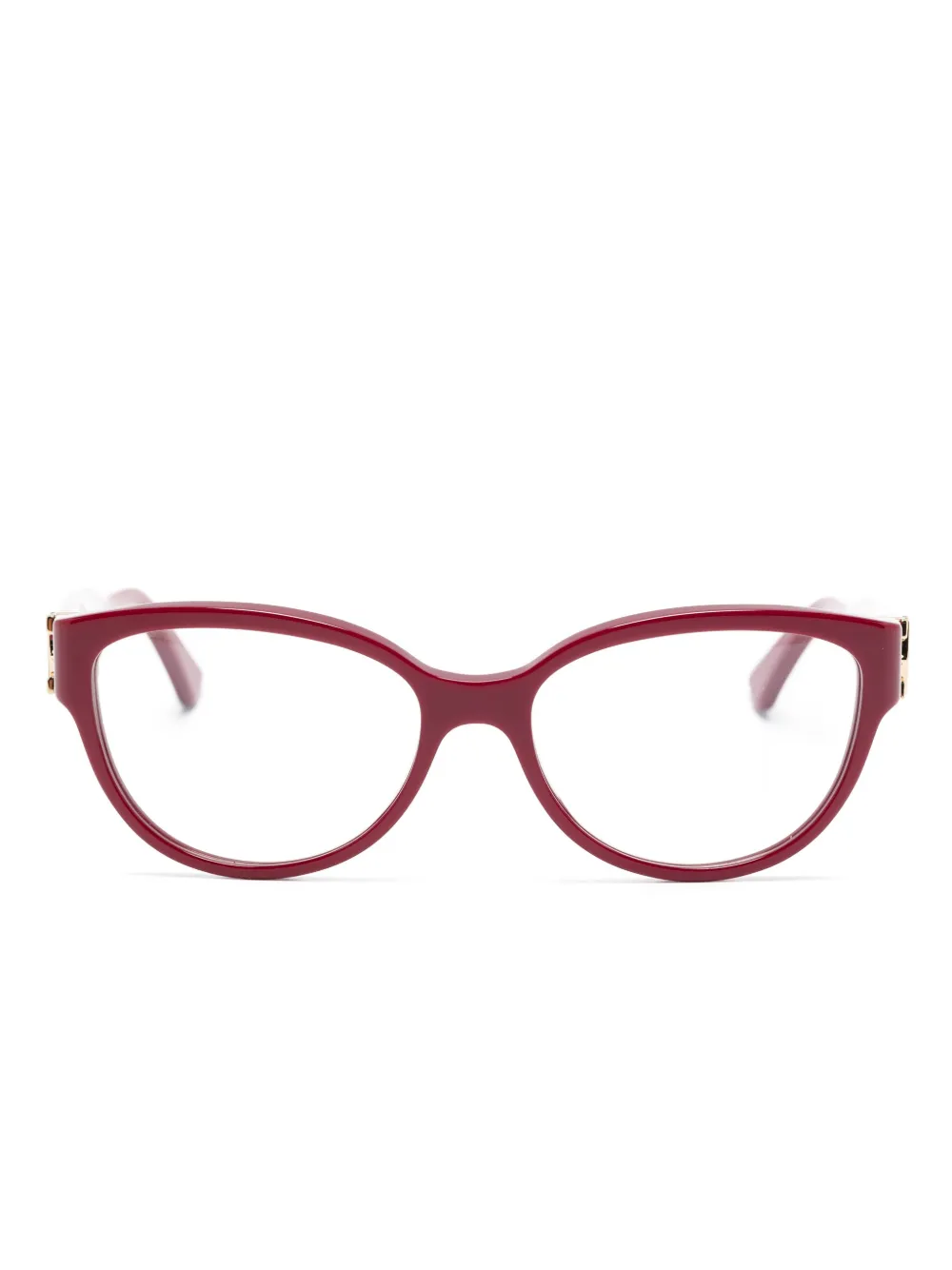 Cartier Logo-plaque Acetate Glasses In Rot