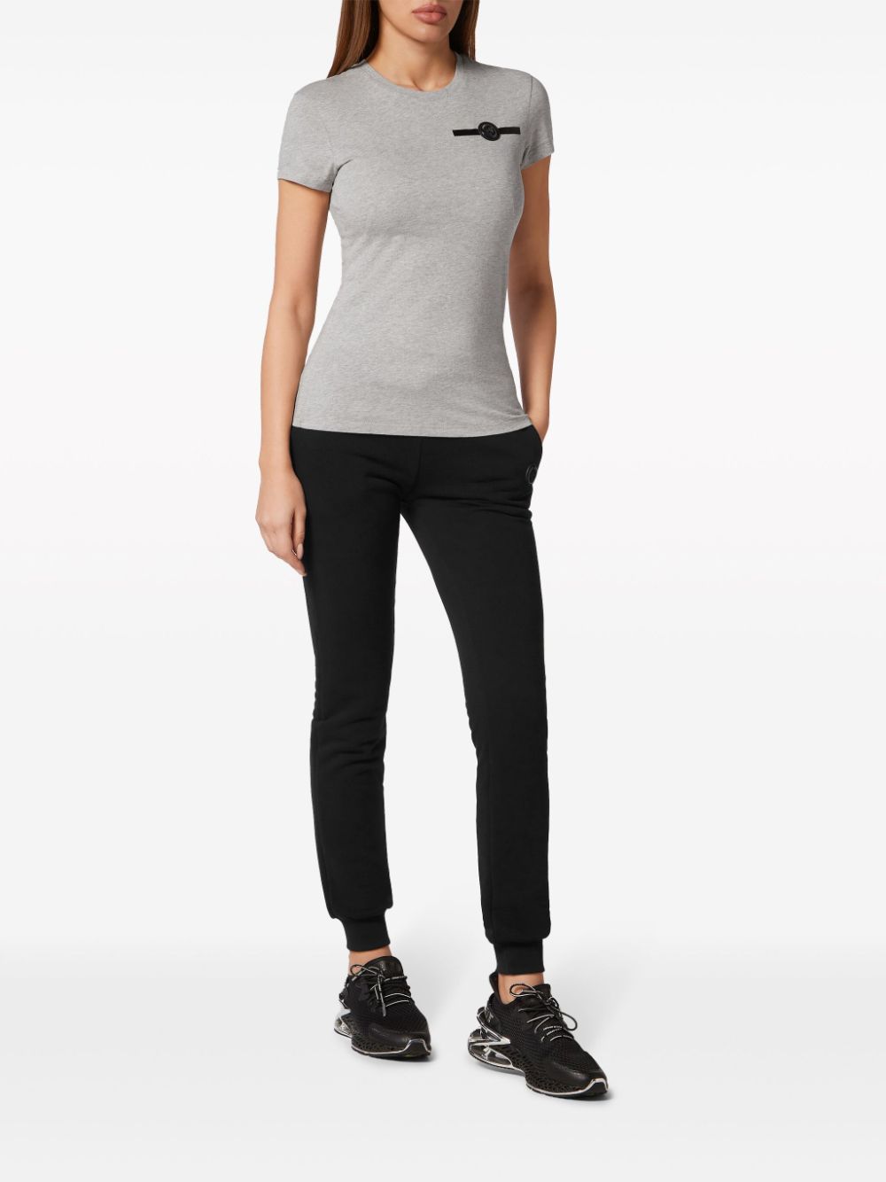 Shop Plein Sport Pure Fit Cotton T-shirt In Grey