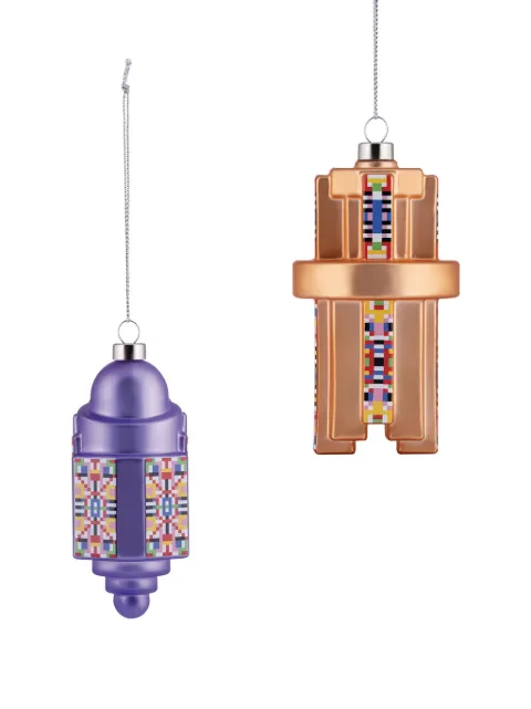 Alessi Dome e Prism glass ornament set