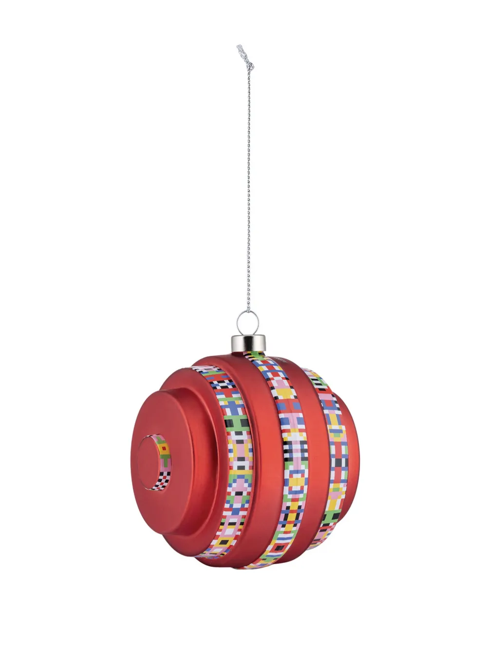 Shop Alessi Glow E Arc Glass Ornament Set In Red