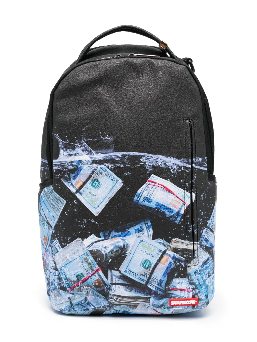 Sprayground Kid Kids' Sea Band Zip-around Backpack In Black
