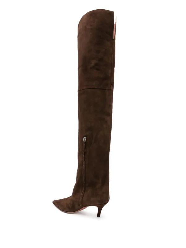 Amina muaddi over the knee boots 2025