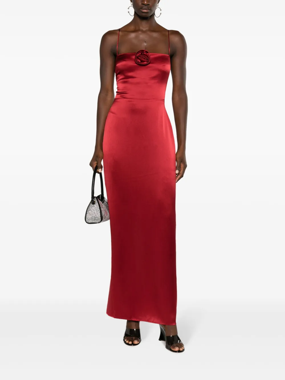 Reformation Jurk met bloemenpatch - Rood