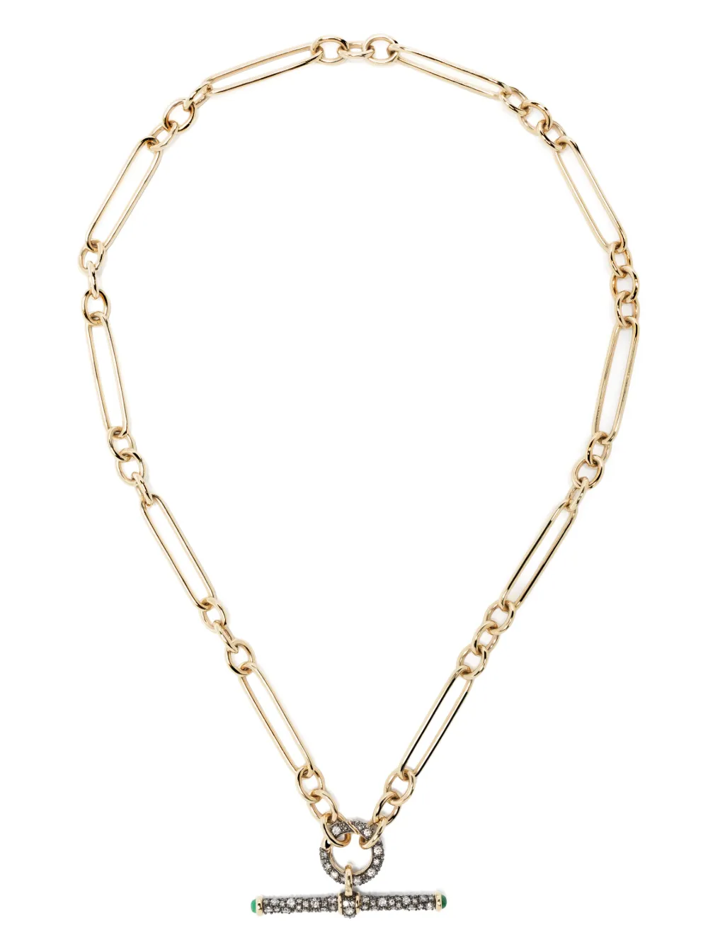 lucy delius jewellery collier en or 14ct serti de diamants et émeraudes