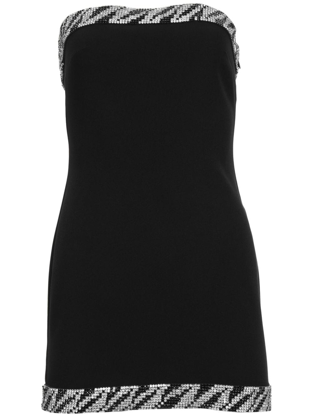 Retrofete Mini-jurk verfraaid met pailletten Zwart