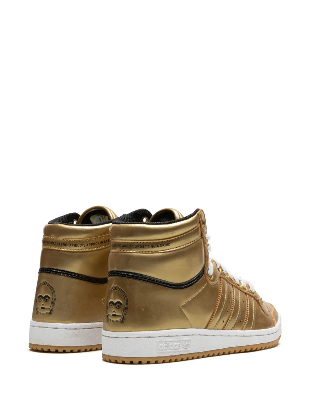 Adidas Originals Top Ten Hi "star Wars" Sneakers In Gold