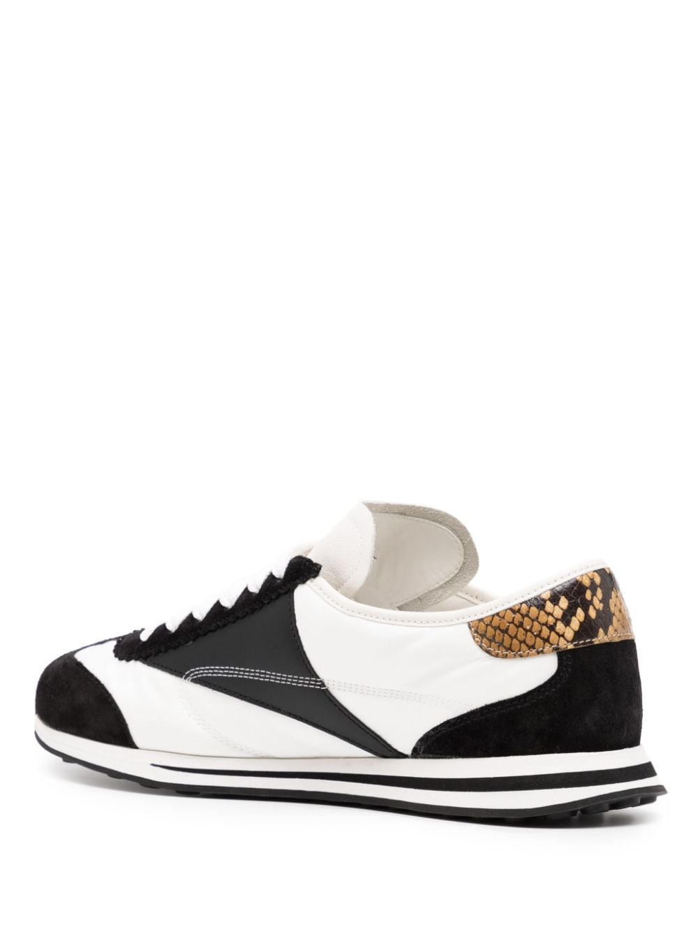 Shop Bally Panelled Lace-up Sneakers In Black