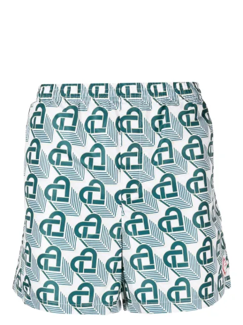 Casablanca shorts de playa con estampado Heart Monogram