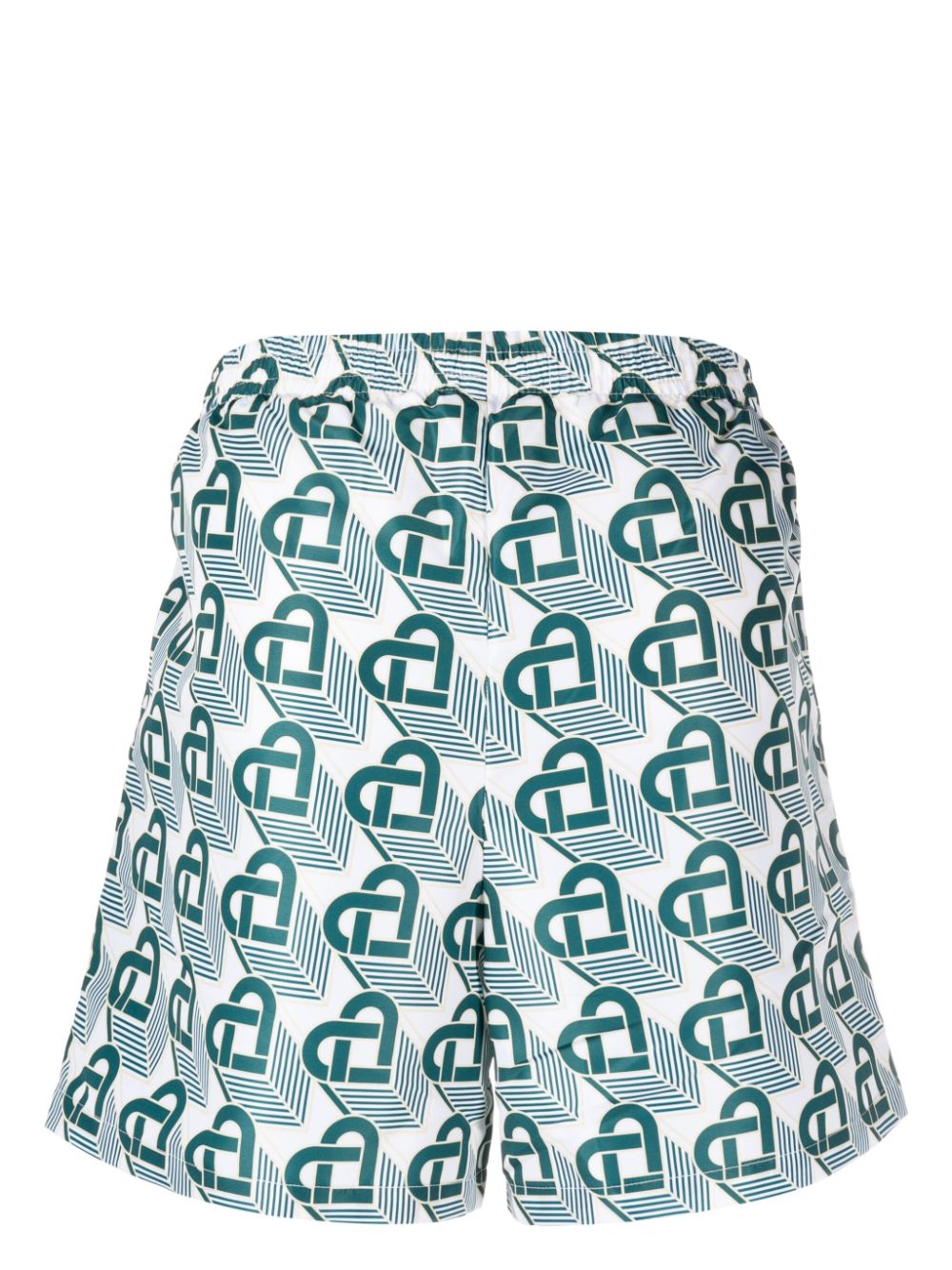 Casablanca Heart Monogram-print swim shorts - Wit